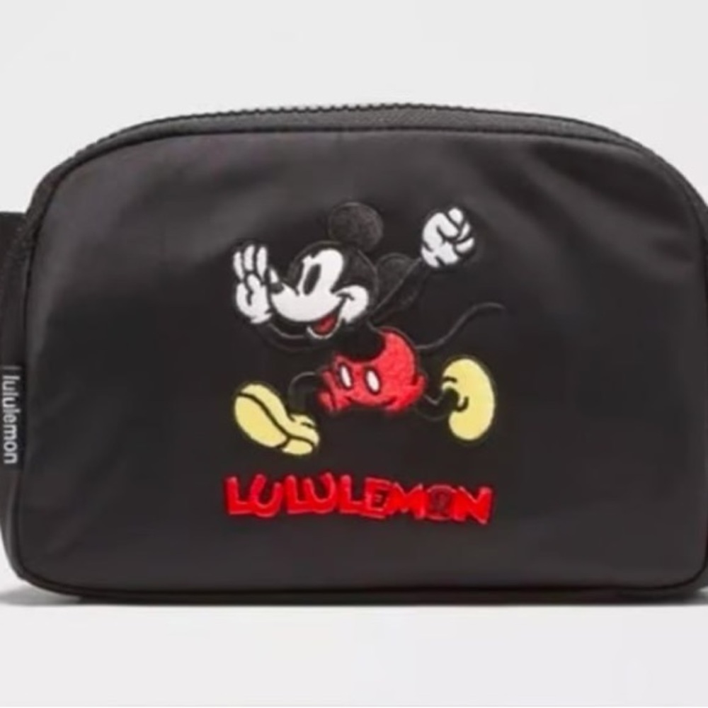 lululemon athletica Black Toiletry Pouch with Mickey Embroidery